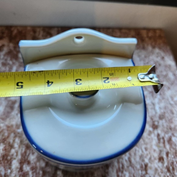 Salt Jar, Wall mounted, stash jar, handpainted, made in Portugal - Picture 5 of 6